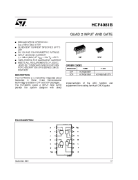 Datasheet HCF4081M013TR manufacturer STMicroelectronics