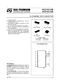 Datasheet HCF4512BEY manufacturer STMicroelectronics