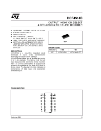 Datasheet HCF4514M013TR manufacturer STMicroelectronics
