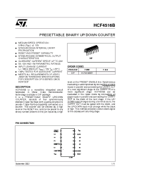 Datasheet HCF4516 manufacturer STMicroelectronics