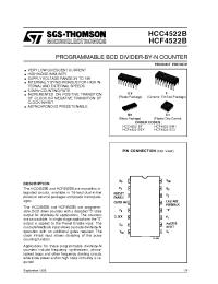 Datasheet HCF4522B manufacturer STMicroelectronics