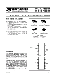 Datasheet HCF4556BC1 manufacturer STMicroelectronics