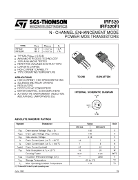 Datasheet IRF520FI manufacturer STMicroelectronics