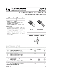 Datasheet IRF620 manufacturer STMicroelectronics