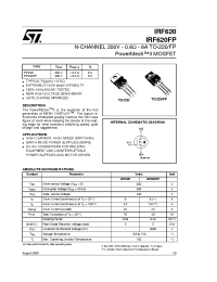 Datasheet IRF620FP manufacturer STMicroelectronics