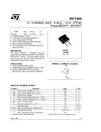 Datasheet IRF740S manufacturer STMicroelectronics