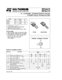 Datasheet IRF840FI manufacturer STMicroelectronics
