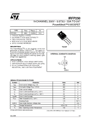 Datasheet IRFP250 manufacturer STMicroelectronics