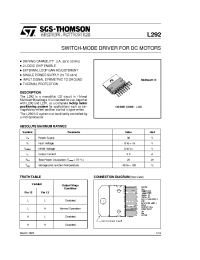 Datasheet L292 manufacturer STMicroelectronics
