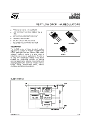 Datasheet L4940XX10 manufacturer STMicroelectronics