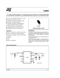 Datasheet L6920 manufacturer STMicroelectronics