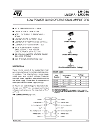 Datasheet LM124AP manufacturer STMicroelectronics