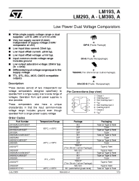 Datasheet LM193DT manufacturer STMicroelectronics