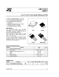 Datasheet LM217T manufacturer STMicroelectronics