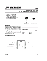 Datasheet LS204 manufacturer STMicroelectronics