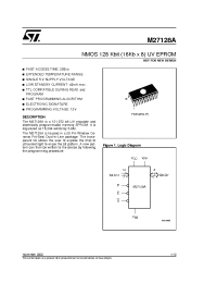 Datasheet M27128A-20-1 manufacturer STMicroelectronics