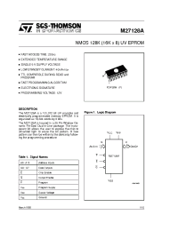 Datasheet M27128A-25F1 manufacturer STMicroelectronics