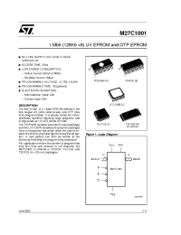 Datasheet M27C1001-10-1 manufacturer STMicroelectronics