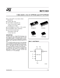 Datasheet M27C1024-20-1 manufacturer STMicroelectronics