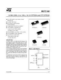 Datasheet M27C160-100XB6 manufacturer STMicroelectronics