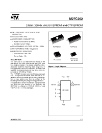 Datasheet M27C202-70-3 manufacturer STMicroelectronics