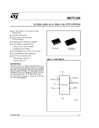 Datasheet M27C320-80-1 manufacturer STMicroelectronics