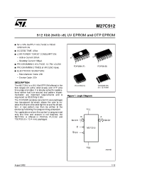 Datasheet M27C512-15-3 manufacturer STMicroelectronics