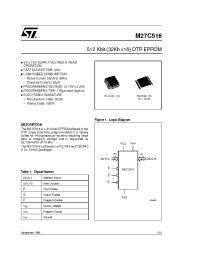 Datasheet M27C516 manufacturer STMicroelectronics