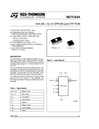 Datasheet M27C64A-25C6TR manufacturer STMicroelectronics