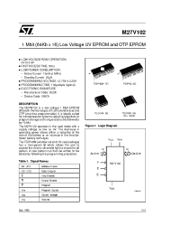 Datasheet M27V102-100N6TR manufacturer STMicroelectronics