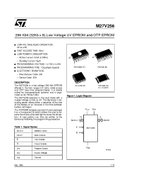 Datasheet M27V256-100N1TR manufacturer STMicroelectronics