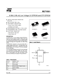Datasheet M27V801-120P1TR manufacturer STMicroelectronics
