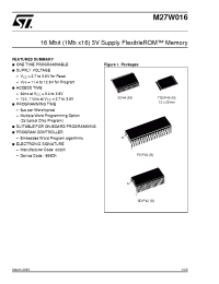 Datasheet M27W016-100M1T manufacturer STMicroelectronics