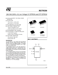 Datasheet M27W256-100F6TR manufacturer STMicroelectronics
