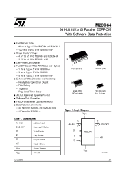 Datasheet M28C64-A15WNS1T manufacturer STMicroelectronics