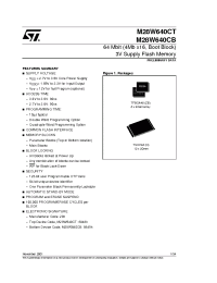 Datasheet M28W640CB80ZB1T manufacturer STMicroelectronics