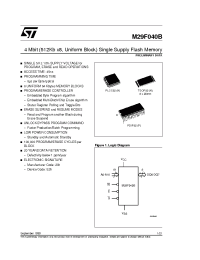 Datasheet M295V040B-45K1R manufacturer STMicroelectronics