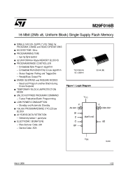 Datasheet M29F016B manufacturer STMicroelectronics