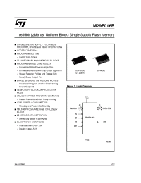 Datasheet M29F016B-55 manufacturer STMicroelectronics