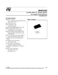 Datasheet M29F032D manufacturer STMicroelectronics