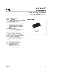 Datasheet M29W008D manufacturer STMicroelectronics