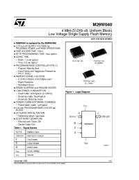 Datasheet M29W040-100 manufacturer STMicroelectronics