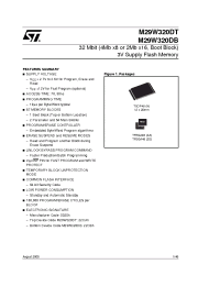 Datasheet M29W320DT70ZE1E manufacturer STMicroelectronics