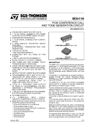 Datasheet M34116B1 manufacturer STMicroelectronics