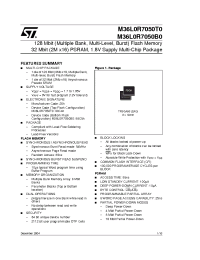Datasheet M36L0R7050B0 manufacturer STMicroelectronics