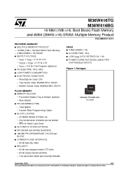 Datasheet M36W416BG70ZA1T manufacturer STMicroelectronics