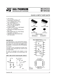 Datasheet M54HC02 manufacturer STMicroelectronics