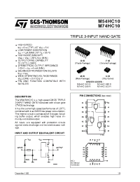 Datasheet M54HC10F1R manufacturer STMicroelectronics