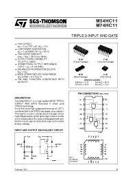 Datasheet M54HC11F1R manufacturer STMicroelectronics