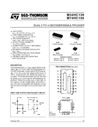 Datasheet M54HC139 manufacturer STMicroelectronics